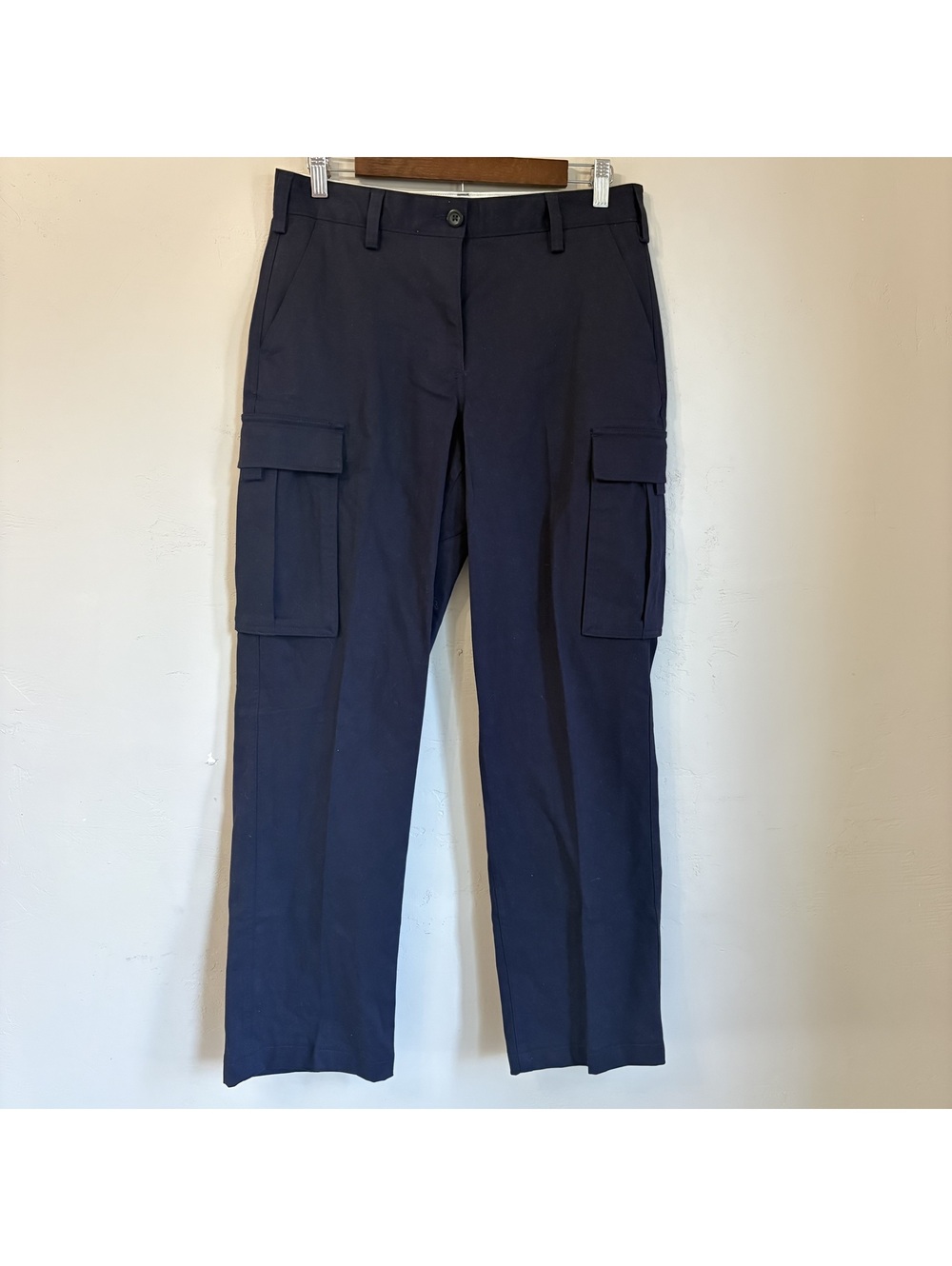 American Airlines Lands' End Navy Blue Utility Cargo Pants Size 6 Petite